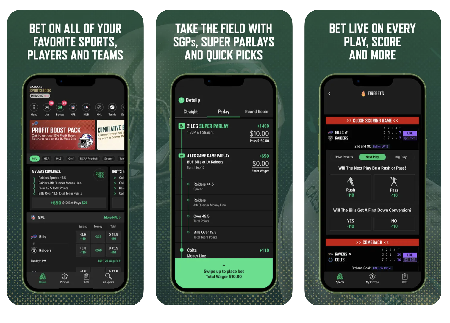 Caesars Sportsbook mobile app preview 2022